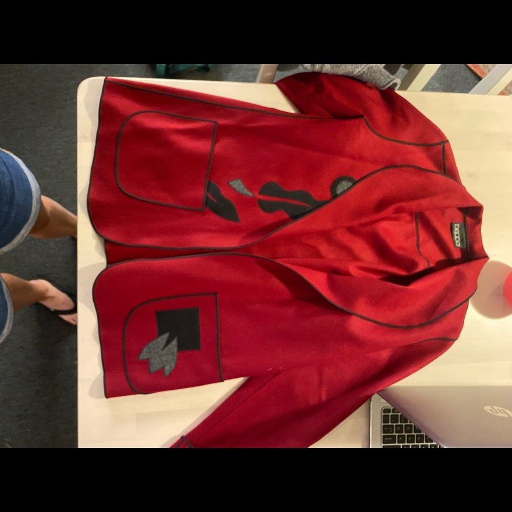 Red 100% wool Beppa coat